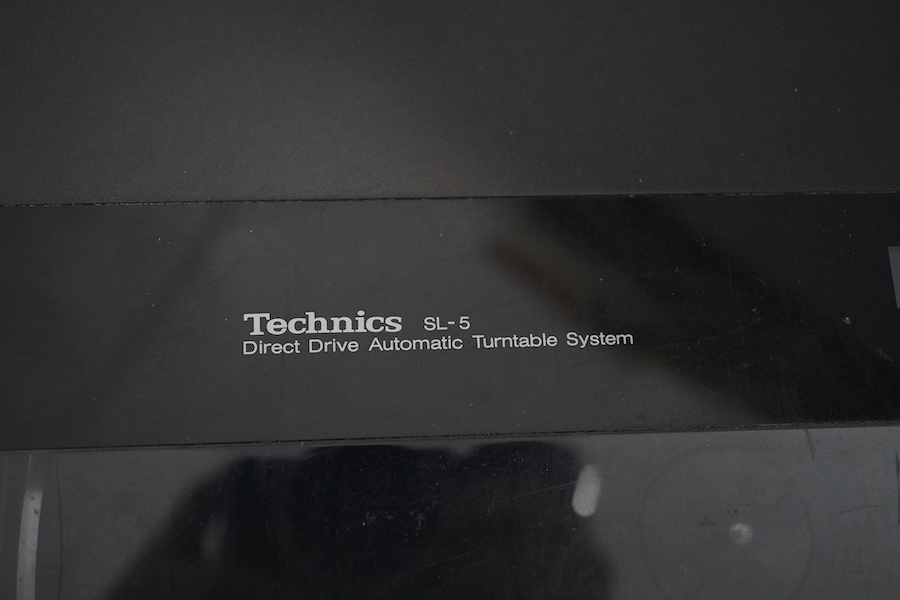 A Technics SL-5 direct drive turntable. Condition - fair to good, untested.